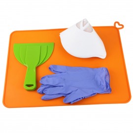 3D Printer Resin Cleaning Kit 2/4/6 Inch Removal Shovel Paper Funnel Slicone Slap Mat Glove for DLP SLA LCD 3D Printer