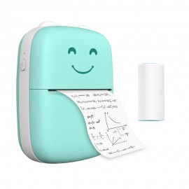 Mini Portable Thermal Printer BT Wireless Printer 203dpi with 1 Roll Thermal Paper Compatible with Android iOS for Printing Error Photo Memo Journal List Receipt Sticker Label