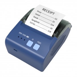 58mm Portable Mini Thermal Receipt Printer USB & BT Connection 2 inches Wireless Printer High Speed with 1 Roll Paper Inside Compatible with iOS Android Windows for Restaurant Sales Retail Shop
