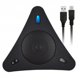 USB Speakerphone Conference Microphone with Speaker 360° Omnidirectional Mic Echo Cancellation PC Computer Laptop Microphone with Mute Function Volume Adjustment Plug & Play for Office Home Business Skype Chatting Video Conference Gaming Online Class