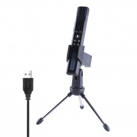 USB Microphone Condenser Computer PC Mic with Tripod Stand Multiple Sound Pickup Modes for Meeting Streaming Podcasting Vocal Recording Video Calling Compatible with Windows OS Vista