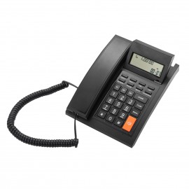 Corded Phone Desk Landline Telephone Wall Mount Fixed Support Hands-Free Redial Flash Speed Dial Ring Volume Control with 16-digit Backlight LCD for Hotel Office Business Home