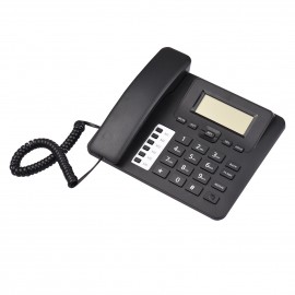 Black Corded Phone Desk Landline Phone Telephone DTMF/FSK Dual System Support Hands-Free/Redial/Flash/Speed Dial/Ring Volume Control Built-in IC Chip High Quality Sound Real-time Date for Elderly Seniors Home Office Business Hotel