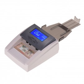 Portable Desktop Multi-Currency Countable Automatic Money Detector Counterfeit Cash Currency Banknote Checker Tester with LCD Display Denomination Value for EURO USD