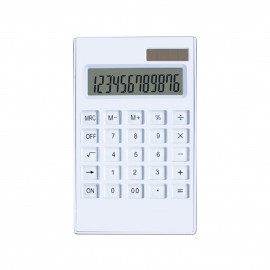 Desktop Calculator Ultra-thin 12 Digits Large Display Solar & Battery Dual Power Crystal Buttons Basic Counter for Home Office Business School Supplies