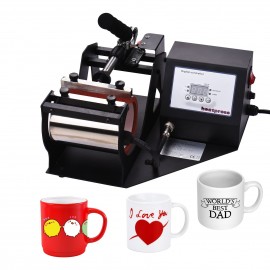 Mug Heat Press Machine 11oz Heat Transfer Sublimation Printing DIY Machine with Digital Display for Mugs Cups