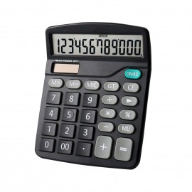 Desktop Calculator Standard Function Calculator with 12-Digit Large LCD Display Solar & Battery Dual Power for Home Basic Office Business