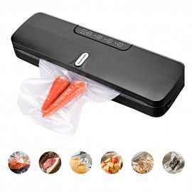 QH-10 Food Preservation Vacuum Sealer Machine Bag Sealer with LED Indicator Lights Vacuum Bags Long Seal Design Strong Suction for Dry  Moist Food